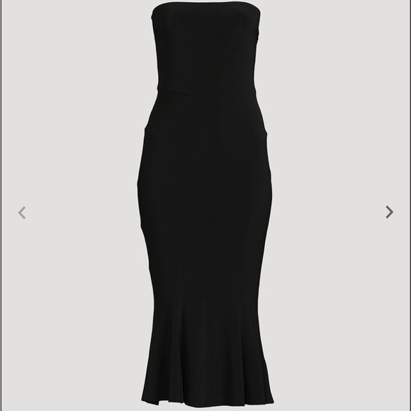 NWT Norma Kamali Black Strapless Dress - Picture 4 of 16